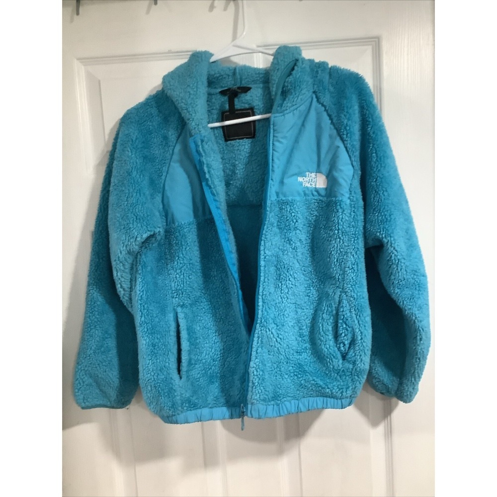 The North Face Oso Osito Hoodie Girl's Fleece Purple Sz Large 13/14